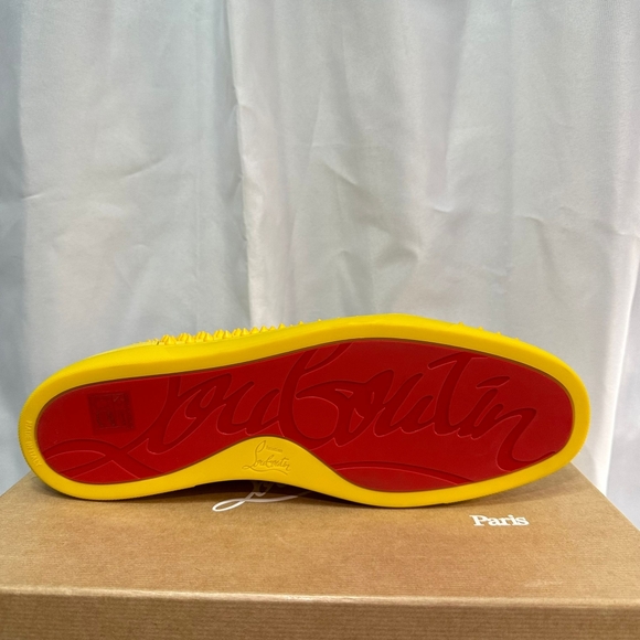 🔥SOLD🔥NWT CHRISTIAN LOUBOUTIN MEN'S LOUIS FLAT LEATHER SPIKE HIGH-TOP SNEAKERS - Picture 10 of 16